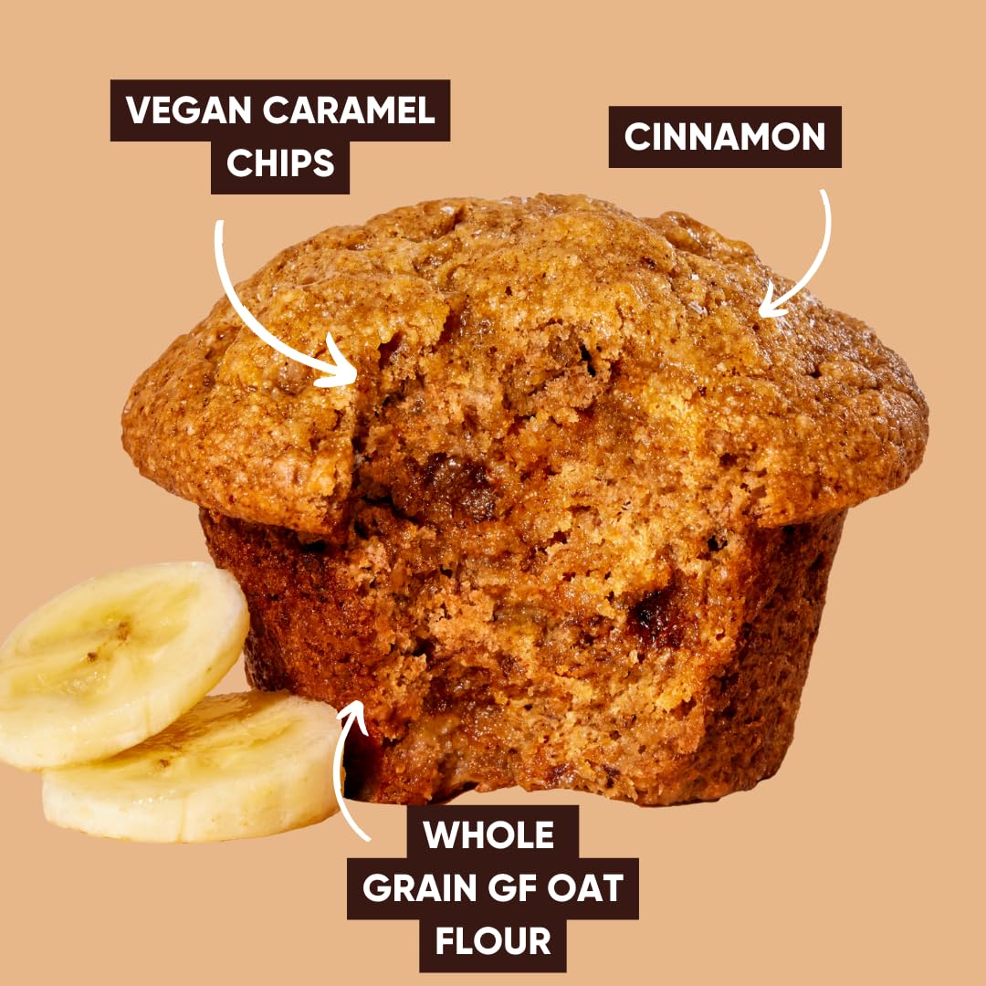 GoNanas Salted Caramel Oat Flour Banana Bread Mix, Suitable for Plant Based Vegan Diets, Gluten Free Dairy Free Snacks, Healthy Snacks For Adults, Muffin Mix, Nut Free, Cupcakes Dessert, NON-GMO, 1pk