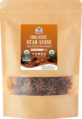 52USA Organic Star Anise, 4 Ounce (Pack of 1), NON-GMO Verified Chinese Star Anises Whole, Dried Star Anise Pods for Tea and baking