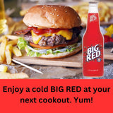 Big Red® Soda - Made with Real Sugar - 6 Pack of 12 oz Glass Bottles - Nostalgic Red Cream Soda