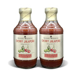 Gourmet Warehouse Cherry Jalapeno BBQ Sauce, Premium Barbecue Sauces Handcrafted In Small Batches Gluten-Free, HFCS-Free, Delicious Sauce 16 Ounces