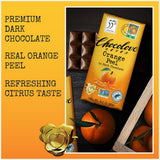 Chocolove Orange Peel Dark Chocolate Bars | 55% Cocoa | Tangy Orange Peel Bits | Smooth & Sweet | Premium Dark Chocolate |Non GMO, Rainforest Alliance