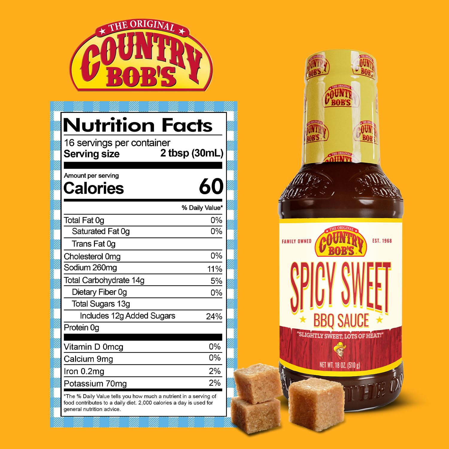 Country Bob's - Spicy Sweet BBQ Sauce - 18 oz (Pack of 1)