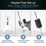 SNOWTREE Magnetic Glass Cleaner BoroBuddy | Glass Pieces, Bottles, Vases | Compact Design for Tighter Spaces & Smaller Glass Pieces | Double Sided |