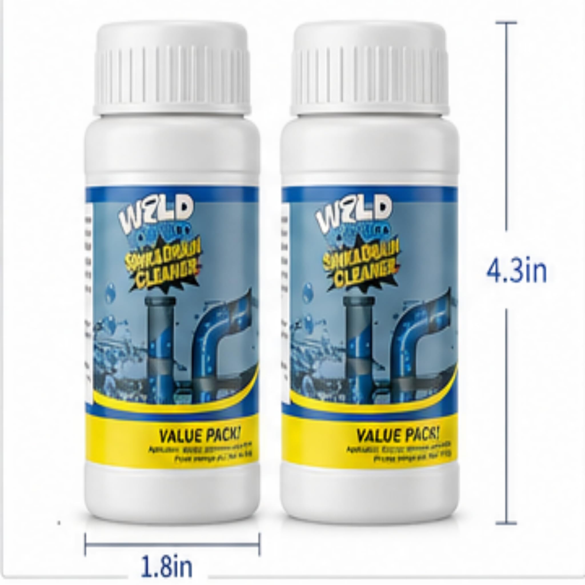Wild Tornado Home Pipe Dredge Tool, Fast Dissolving Drain Opening Treatment for Clogged Kitchen and Toilet Pipelines