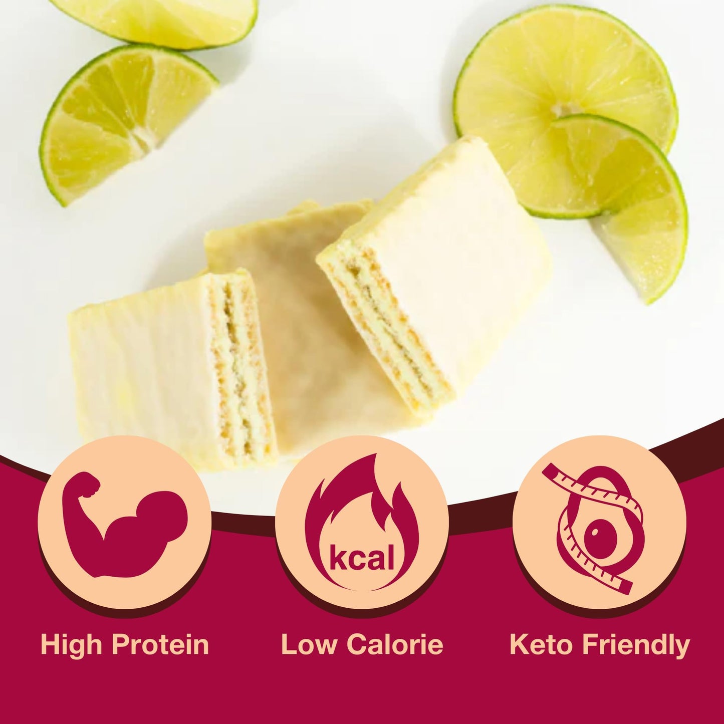 ProtiDIET Key Lime Pie Protein Wafer Bar - Low Sugar High Protein Snacks for Adults, Perfect On the Go Meal Replacement Bar and Nutritional Snack - 7