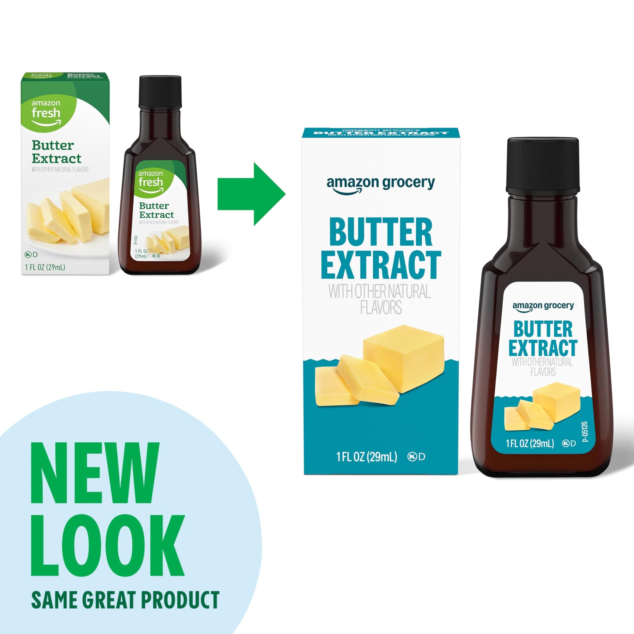 Amazon Grocery, Butter Extract, 1 Fl Oz