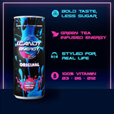 I.CANDY Energy Drink Original 24 Pack 12 oz Cans, Bulk Energy Drinks Case, Classic Flavor, 114mg Caffeine, Smooth Clean Energy No Crash