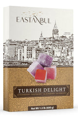 Eastanbul Turkish Delight, Turkish Delights Candy Assorted Flavor, 21.2oz