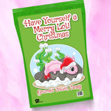Merry Lotl Christmas Cotton Candy - Holiday Candy Gifts for Kids - Axolotl Lovers Gifts - Gourmet Christmas Food Basket for Families Filler, Unique