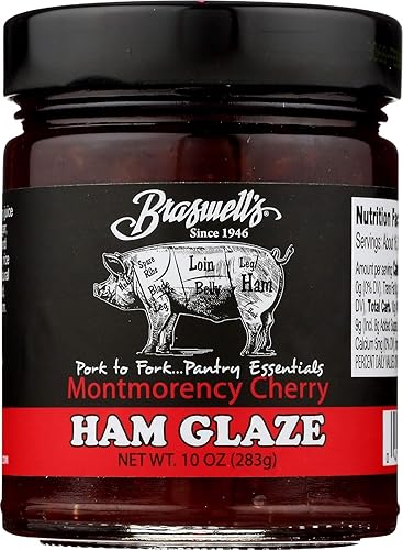 Braswell’s Sweet and Savory Montmorency Cherry Ham Glaze - Small-Batch, Renowned Specialty, Made in USA, Since 1946 (10oz)