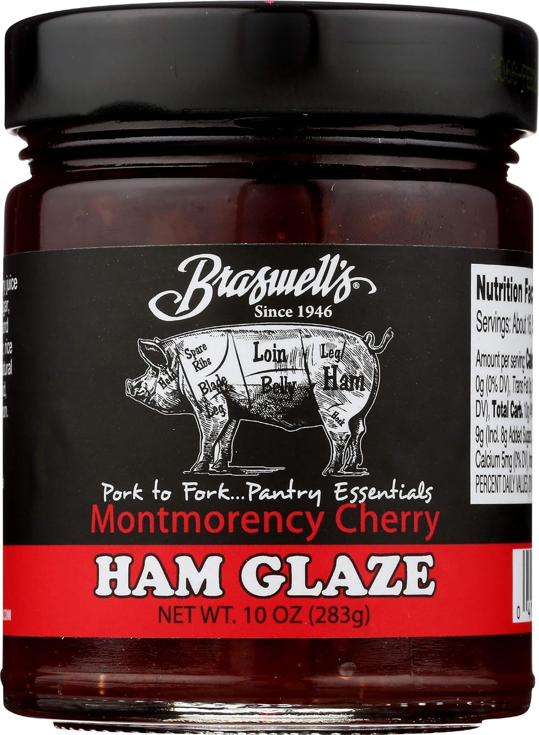Braswell’s Sweet and Savory Montmorency Cherry Ham Glaze - Small-Batch, Renowned Specialty, Made in USA, Since 1946 (10oz)