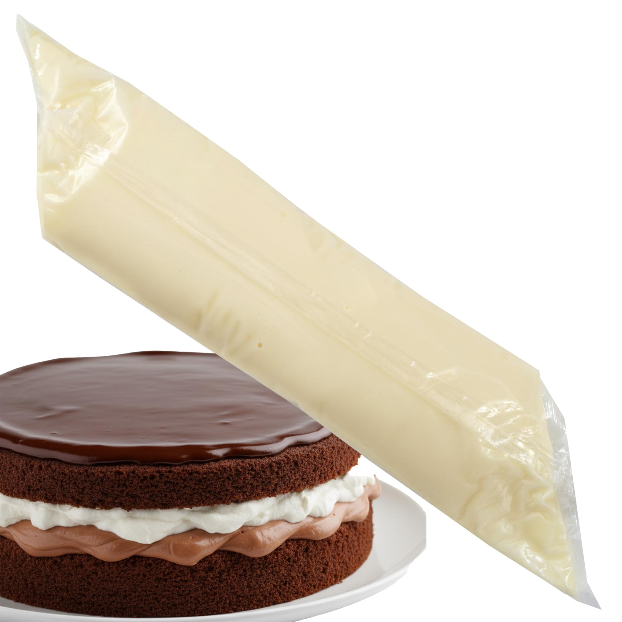 Bavarian Crème Pie Filling, EZ Squeeze Pak 2 Pound Bag, Pack of 1, Pie, Pastry & Cake Filling, Hampton Distribution