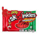 Lucas Salsagheti Watermelon Flavored Sweet & Hot Candy Strips and Tamarind Flavored Sauce, 0.84 oz - 12 Pieces Pack for Treats, Snack, Parties