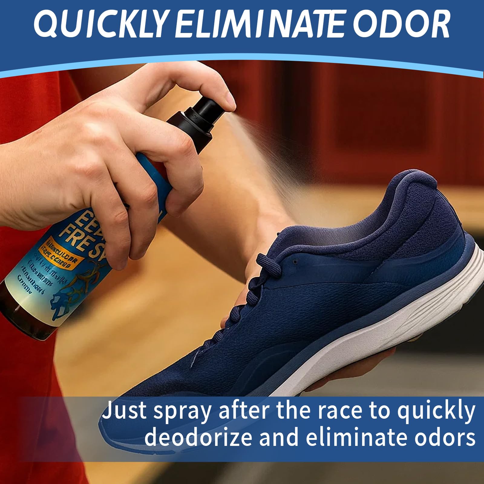 Sports Equipment Odor Eliminator Spray-Eliminate the Odor of Shoes and Sportswear, Quick Drying, Long-Lasting Cleaning Formula, Suitable For All