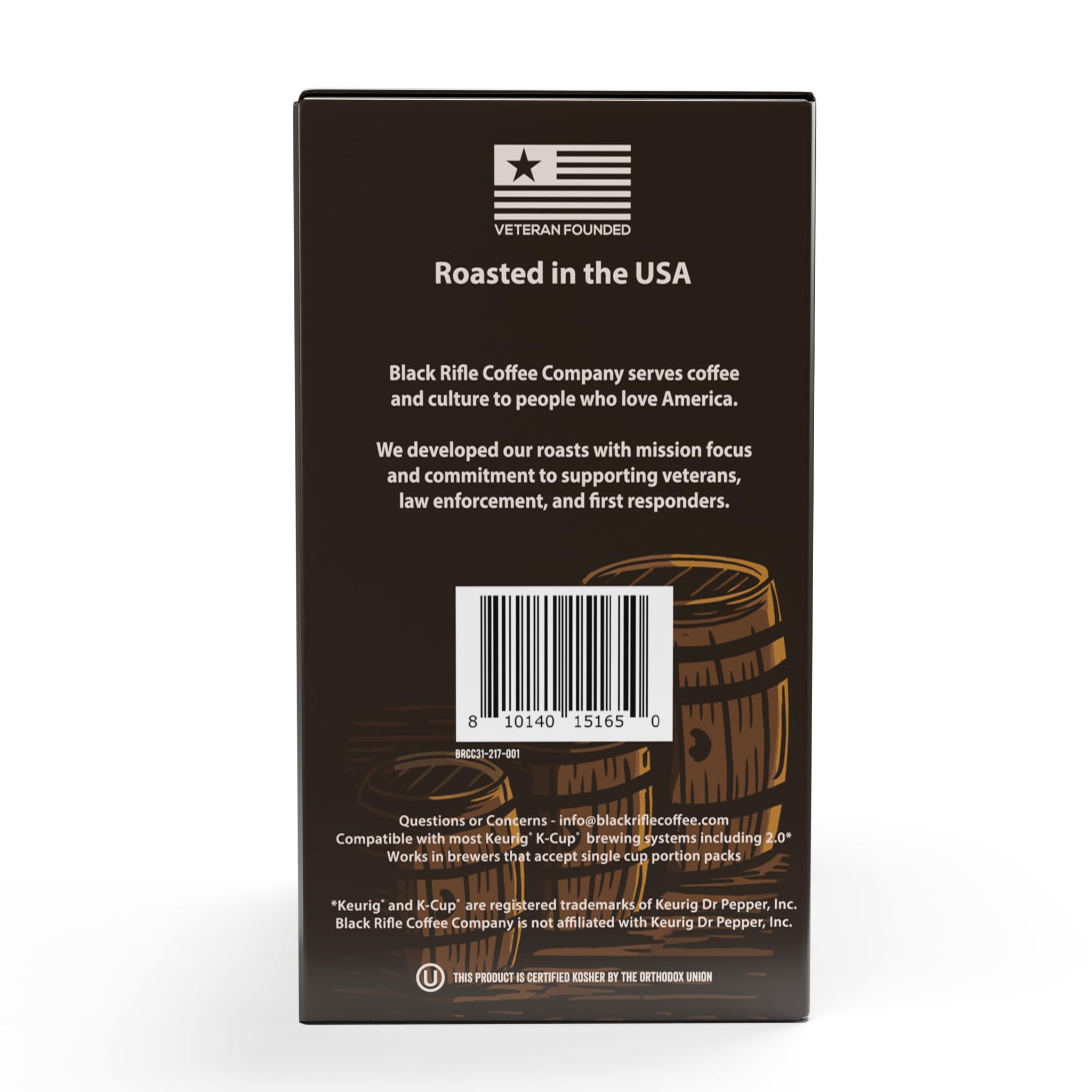 Black Rifle Coffee Company Bourbon, 22 Count, Medium Roast K Cups - Single Serve K Cups Coffee Pods - Kcup Pods Compatible with Keurig 1.0 & 2.0