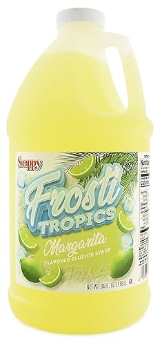 Snappy Frosti Tropics Margarita Slushie Mix, 1/2 Gallon, Slushy Syrup for Machines, Granita, Cocktails and Blended Drinks
