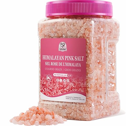 52USA Himalayan Pink Salt Coarse, Pink Salt Coarse for Grinder, 80oz (5 Pound), 100% Real, Pure, Unrefined Himalayan Pink Salt, Pink Himalayan Sea