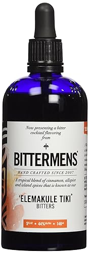 Bittermens Elemakule Tiki Bitters, 5oz - For Modern Cocktails, A Taste of the Islands; Mix in Tiki Drinks as Well as Cocktails Made with Dark Spirits