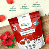 Hibiscus Tea Bags (100 Count) - Flor de Jamaica Herbal Tea, Caffeine-Free Hibiscus Tea, Antioxidant-Rich, & Non-GMO - NaturalEvity - Ayurveda