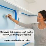 Motsenbocker's Lift Off 42022 All Surface Cleaner Prep Spray Marks, Wallpaper Paste, Mildew Stains from Walls, Trim, Doors Enhances Paint Adhesion