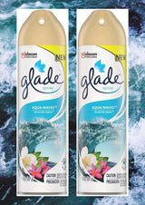 Glade Air Freshener 8oz (Package May Vary) Pack of 3 (Aqua Waves)