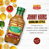 Johnny Harris Carolina Style Bar-B-Cue Sauce, Authentic Carolina Mustard BBQ Sauce, Tangy Mustard Grilling, Sweet and Gluten-Free Barbecue Sauce