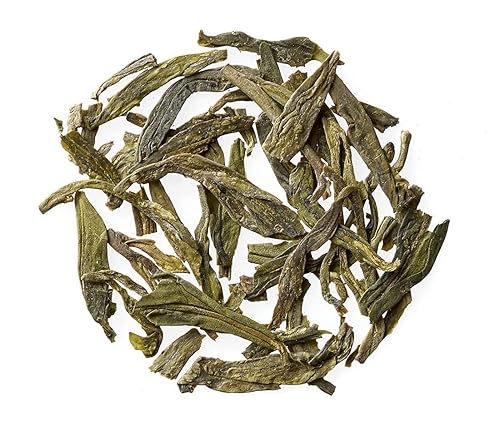 Golden Moon Tea Organic Dragon Well Longjing Green Tea - Loose Leaf, Non GMO - 1 Ounce