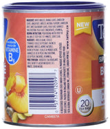 Tetley Super Herbal Tea Boost: Peach Ginger & Dandelion with Vitamin B6 - 20ct Imported from Canada