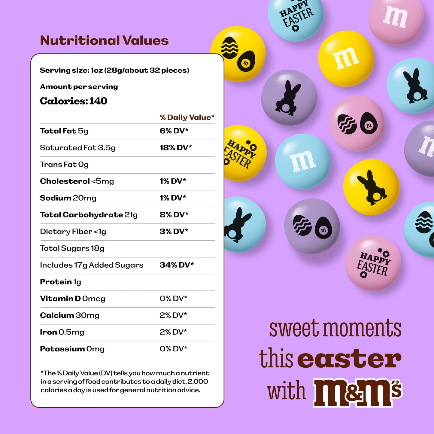 M&M’S WORLD Easter Chocolate Candies - 2lb Resealable Pack of Milk Chocolate Candy Bulk, Great for Easter Candy, Egg Hunts and More