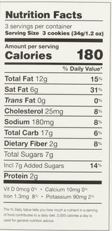Rustic Bakery, Cookies Chocolate Cocoa Nib, 4 Ounce