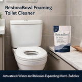 Restorabowl Toilet Bowl Cleaner, Foaming Powder for Deep Cleaning & Stain Remover, No Scrubbing, Splash-Free, Easy Bathroom Use, Fast-Acting, Powerful