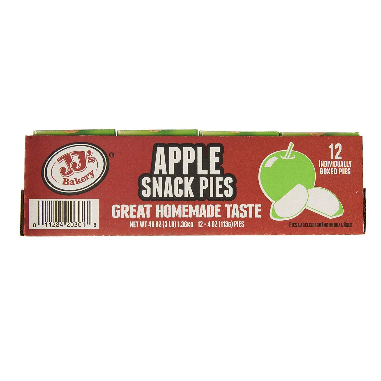 JJ's Bakery Apple Snack Pies 4oz 12 pack (48oz Package)