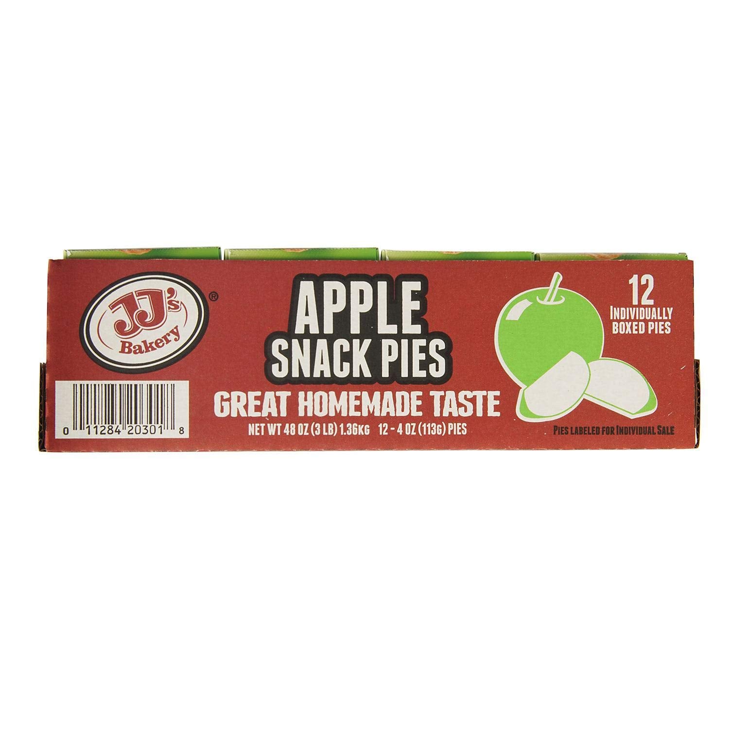 JJ's Bakery Apple Snack Pies 4oz 12 pack (48oz Package)