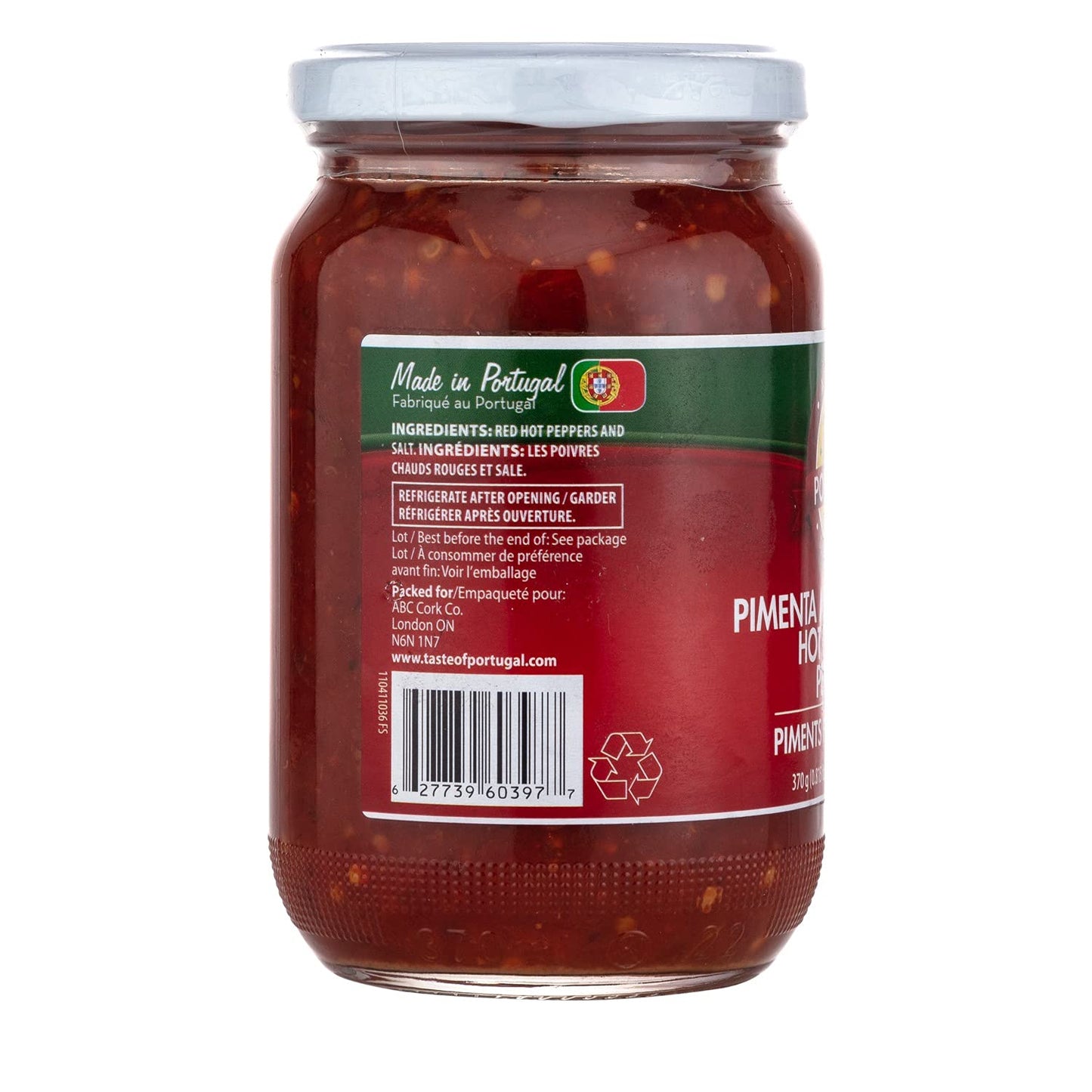 Hot Portuguese Pepper Paste - Adds Fiery Flavors to Piri Piri Chicken, Stews & More - 370g | 13oz Jar - Authentic Product of Portugal (370 g | 13 oz