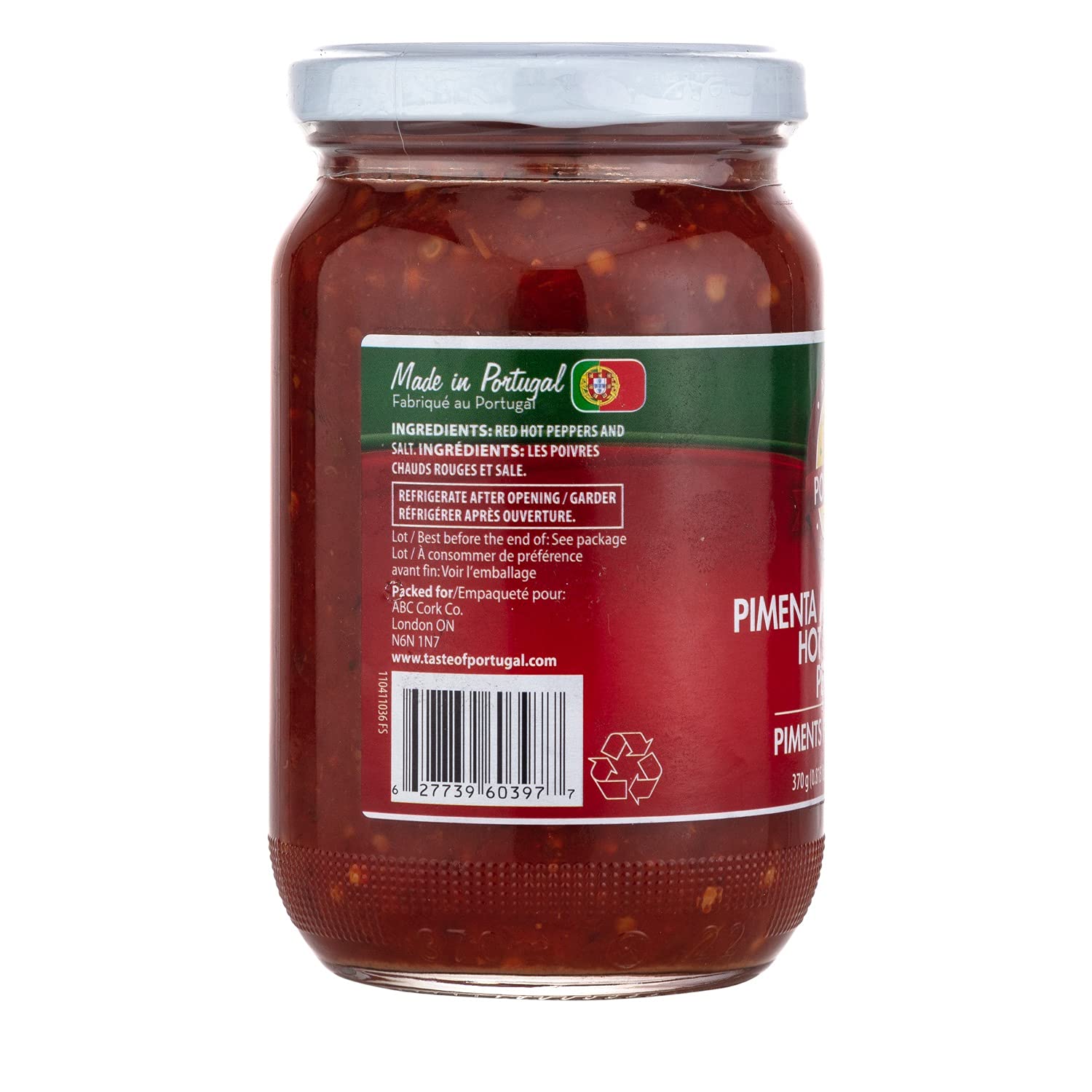 Hot Portuguese Pepper Paste - Adds Fiery Flavors to Piri Piri Chicken, Stews & More - 370g | 13oz Jar - Authentic Product of Portugal (370 g | 13 oz