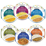 Food Earth Ready to Eat Indian Meals - Six Flavor Variety Pack - Organic, Microwavable, Premade & Quick - Lunch & Dinner Pack (6 Pack)