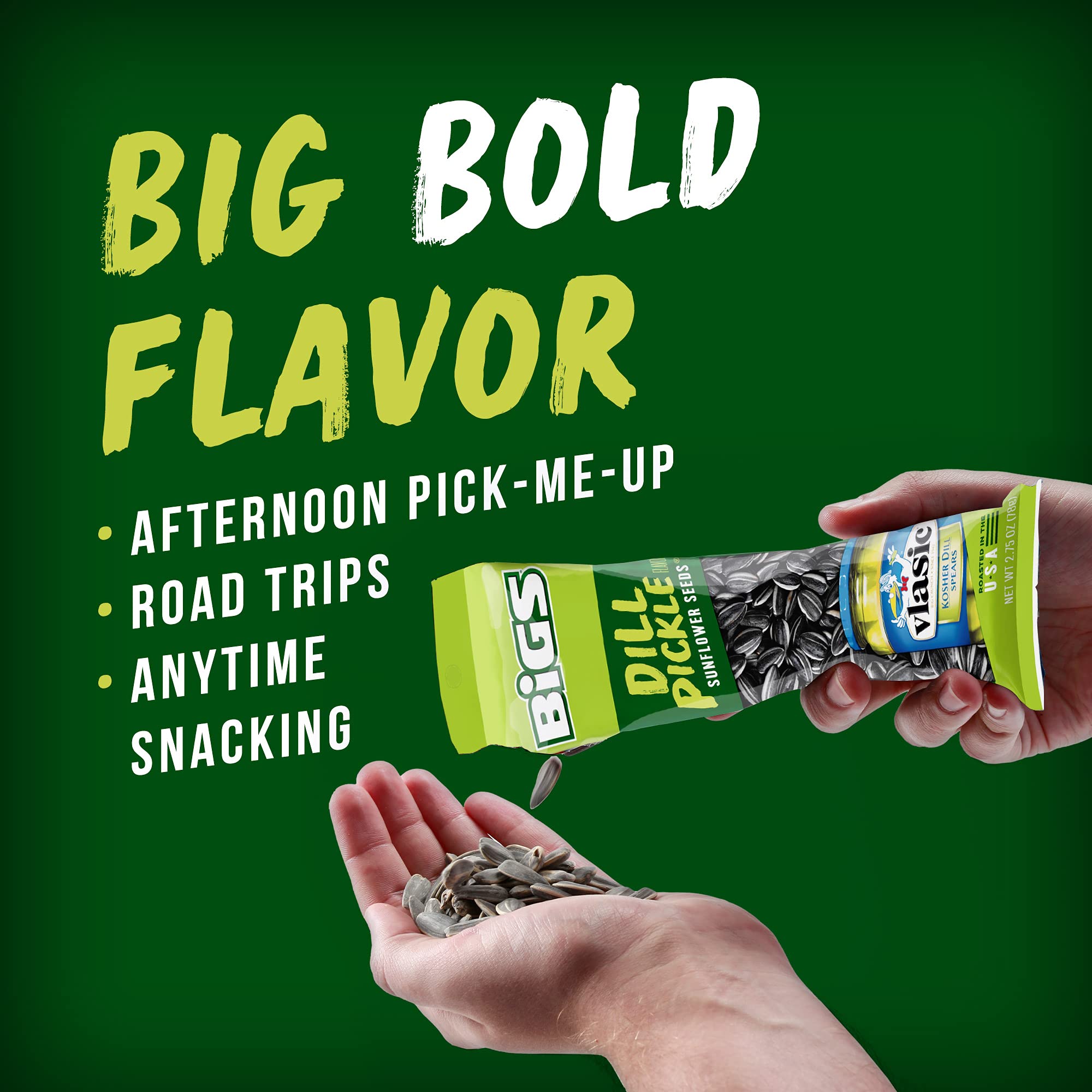 BIGS Sunflower Seeds Slammer, Vlasic Dill Pickle Flavor, 2.75 oz.