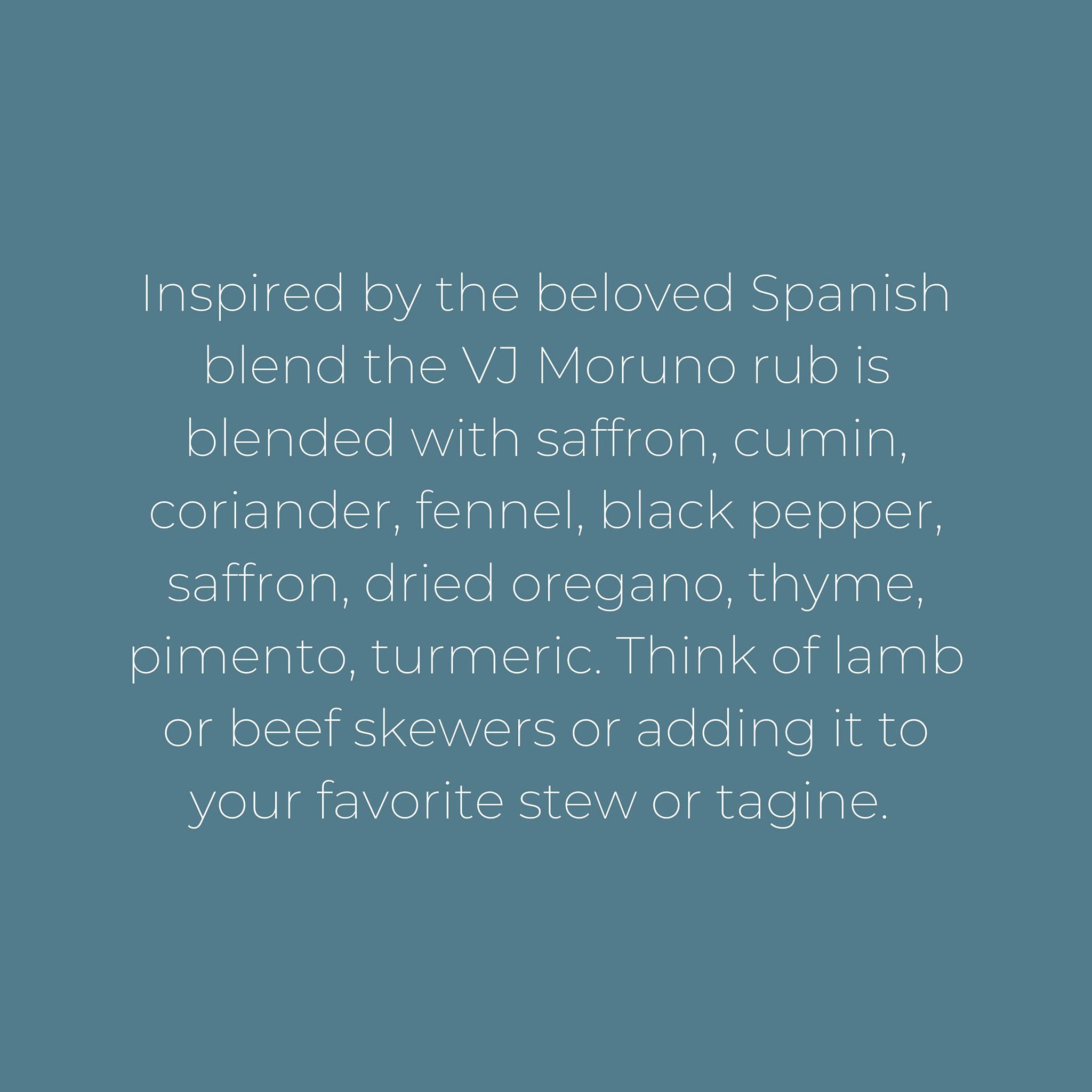 Villa Jerada, Moruno Premium Rub 1.76 oz - Andalusian Spice Blend, Spanish-Style Dry Rub, Aromatic and Savory complexity to Meats, Stews & Mushrooms