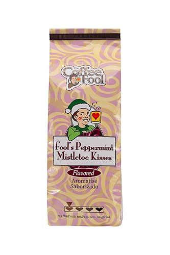 Coffee Fool's Decaf Peppermint Mistletoe Kisses (Very Fine Grind)
