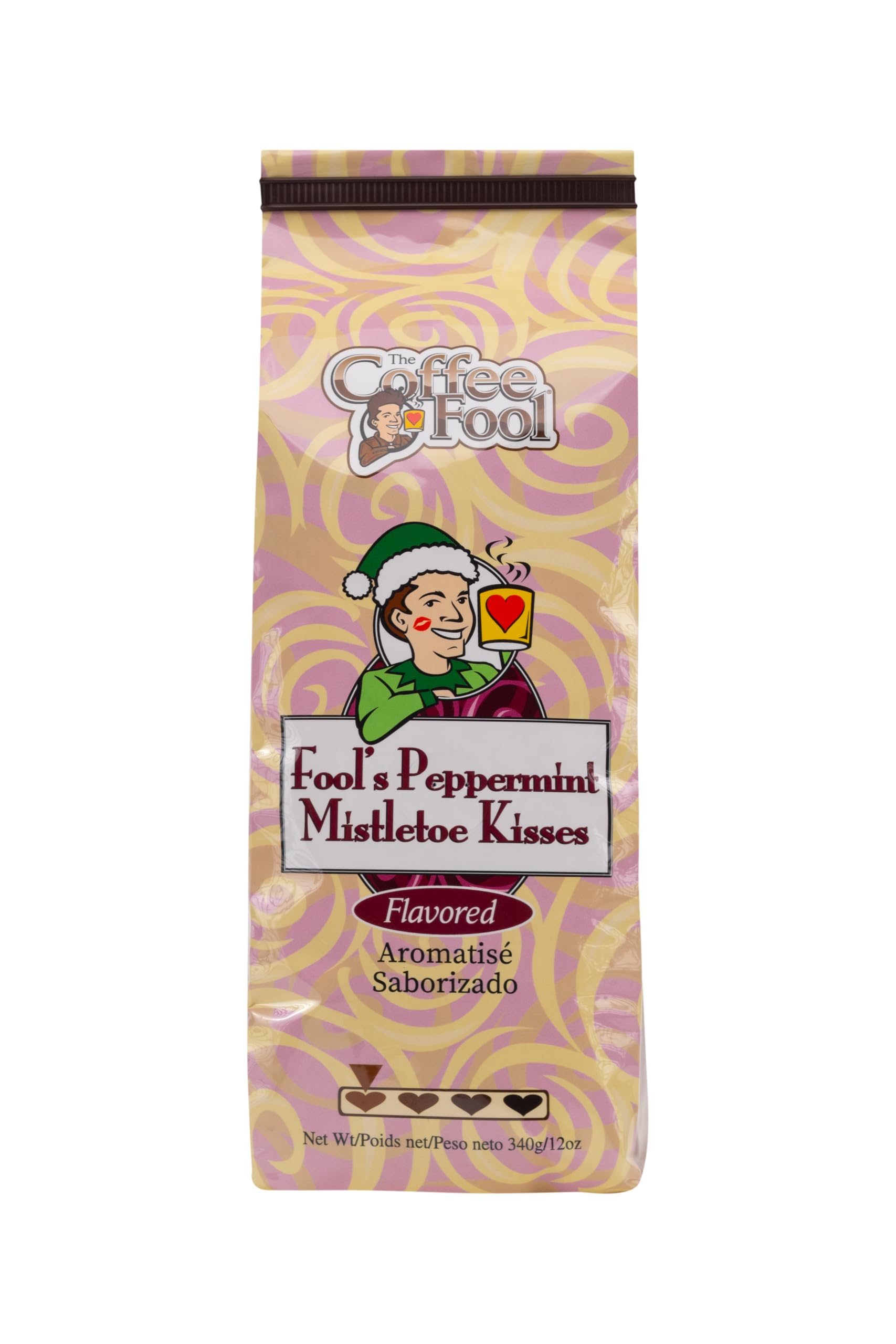 Coffee Fool's Decaf Peppermint Mistletoe Kisses (Very Fine Grind)