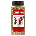 Killer Hogs Steak Rub Championship BBQ, Smoking, and Grilling Seasoning for Beef, Burgers, and Pork Chops, with Salt, Pepper, Herbs and Spices, 16.2