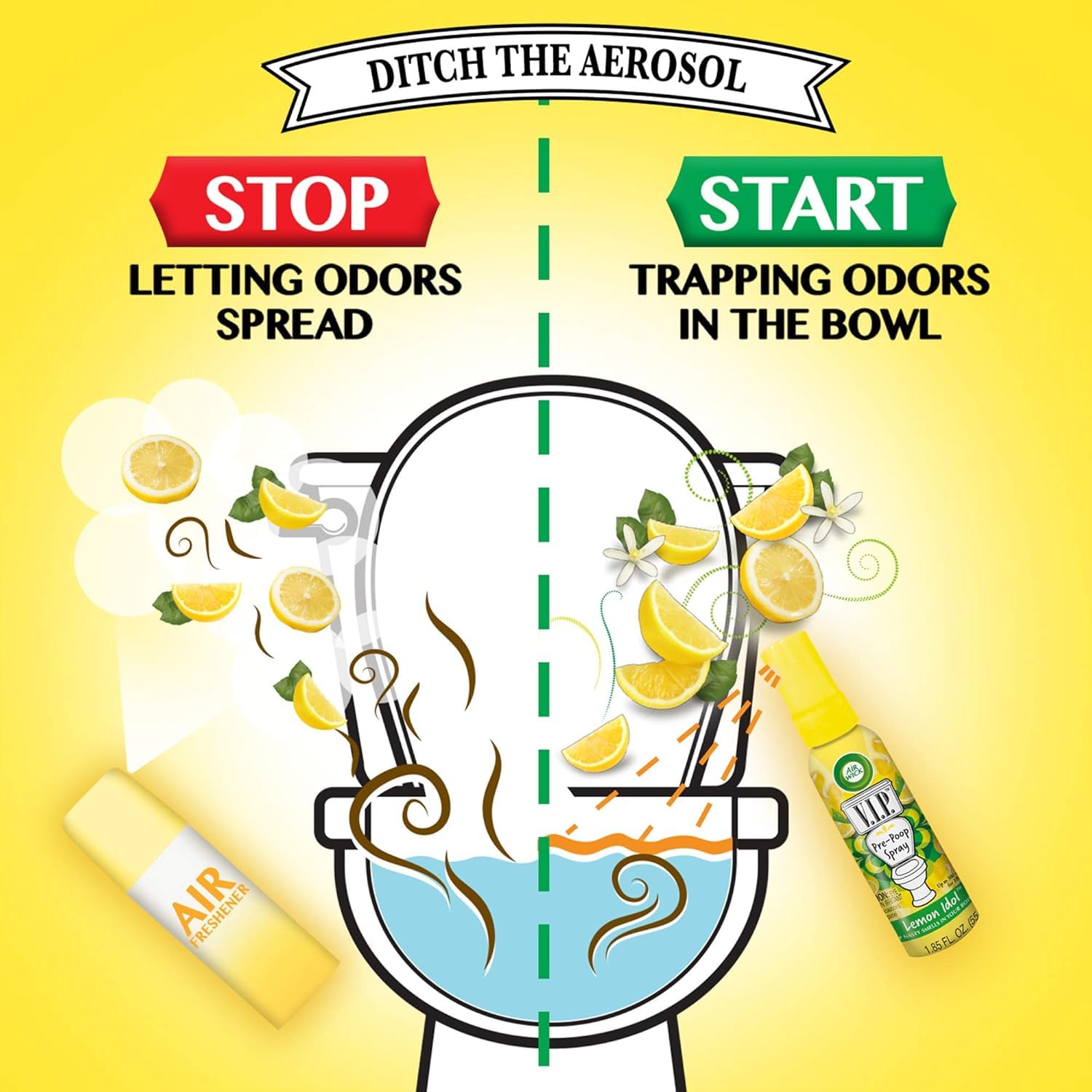 Air Wick V.I.P. Pre-Poop Spray, Toilet Perfume Lavender Superstar, 1.85 Oz