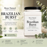 Roses Natural Carpet Deodorizer Powder - 32 oz Value Size | Plant-Based Baking Soda Formula | Odor Eliminator for Carpets, Rugs, Upholstery & Pet Beds