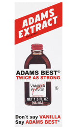 Adams Extract Flavoring 1.5oz Bottles (Pack of 3) Choose Flavor Below (Adams Best Twice as Strong Vanilla 1.5oz)