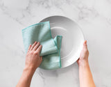 Martha Stewart Microfiber Scrub Kitchen Cloths, Polka Dot, 12 Count