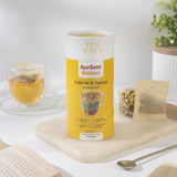 Calm In A Teacup Tea, Chamomile Lemon Balm for bedtime and evening, 25 tea bags, Organic Ingredients