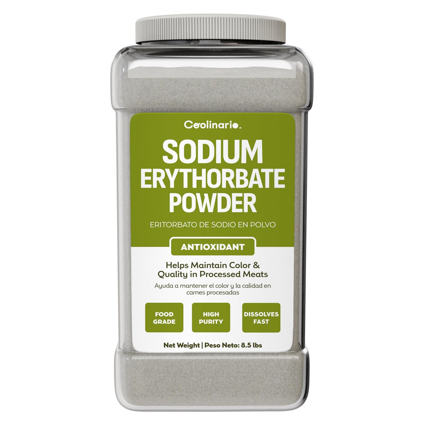 Coolinario Sodium Erythorbate Powder (1 GAL-8.5 LB) High-Purity Antioxidant