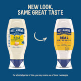 Hellmann's Real Mayonnaise Real Mayo Squeeze Bottle For a Creamy Sandwich Spread or Condiment Gluten Free, Made With 100% Cage-Free Eggs 11.5 oz