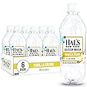 Hal's New York Seltzer Carbonated Vanilla Cream Flavored Sparkling Water, Zero Sugar, Zero Calorie, Zero Carbs, 20 Fl Oz (Pack of 6)