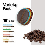 Dongio Caffe Variety Pack Capsules Compatible with Lavazza Blue - 160 Count | Italian Espresso Capsules, Rich Crema, Assorted Roasts, Roasted in Italy